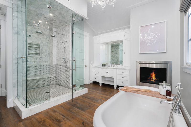 Luxury Shower with Glass Enclosure